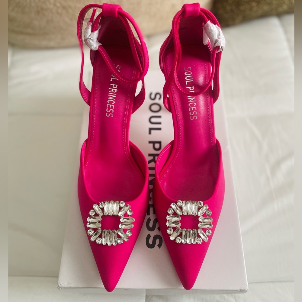PKC Collection Athena Heels Hot Pink